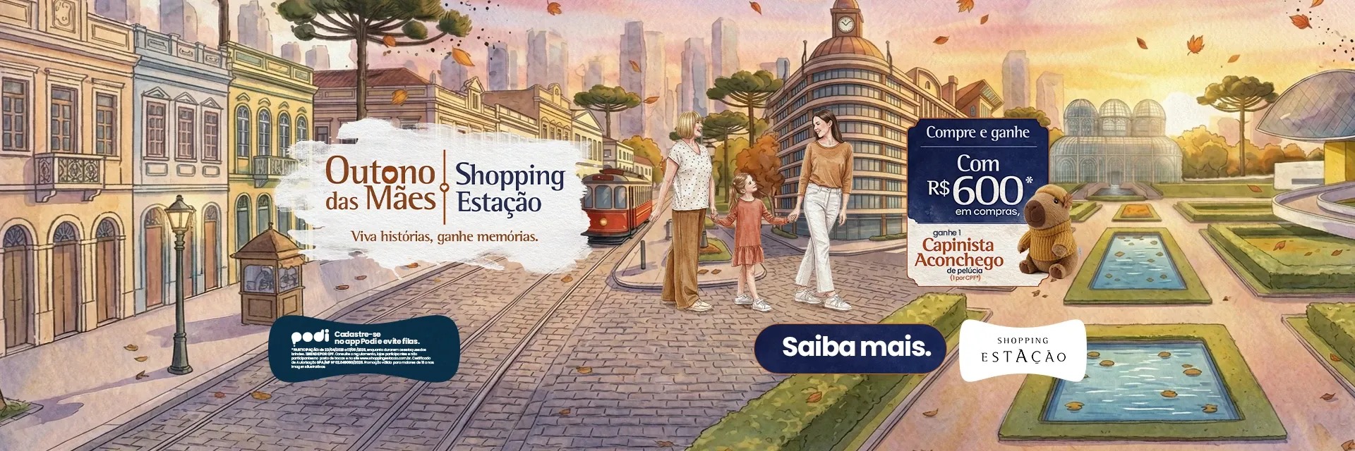 Shopping Estação lança campanha de Dia das Mães com nova pelúcia de capivara, a Capinista Aconchego